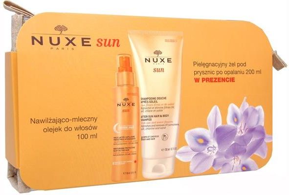 nuxe sun nawilżająco-ochronny mleczny olejek do włosów 100ml