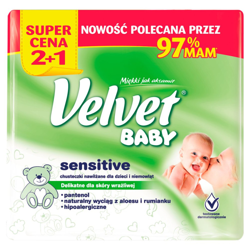 velvet baby chusteczki nawilżane sensitive skład