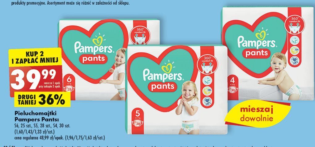 biedronka pampers 4 pieluchomajtki