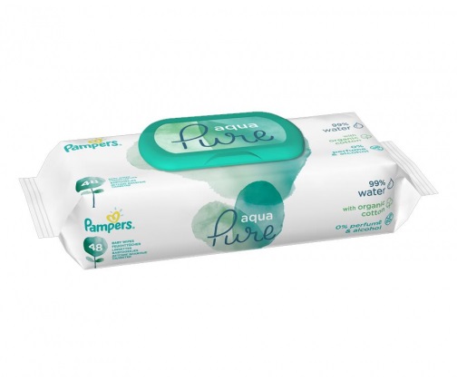 pampers chusteczki nasączone wodą aqua pure 48 szt