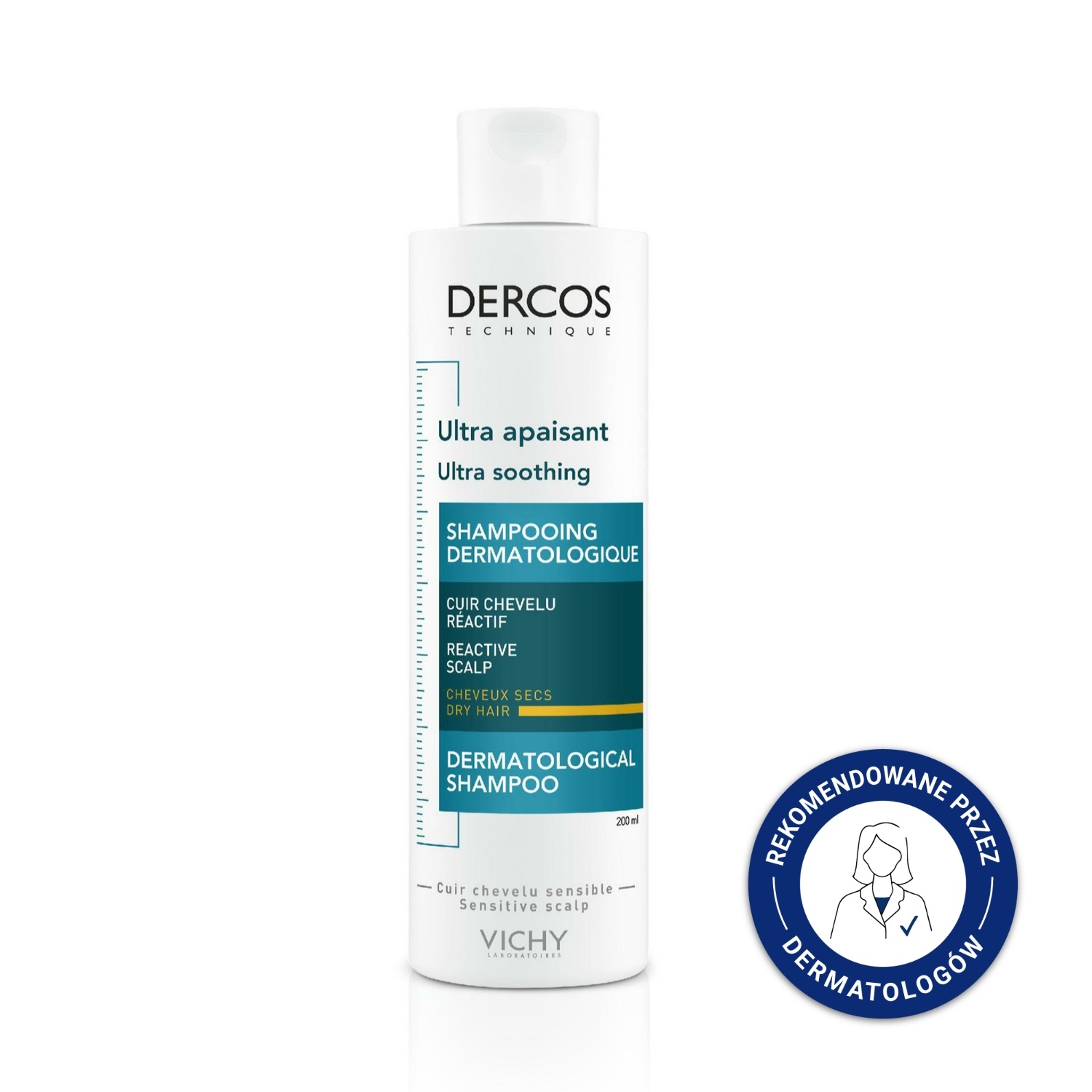 vichy dercos szampon przeciwłupieżowy do włosów suchych 200 ml ceneo