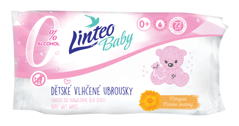 chusteczki nawilżane linteo baby soft and cream 72 sztuk sroka