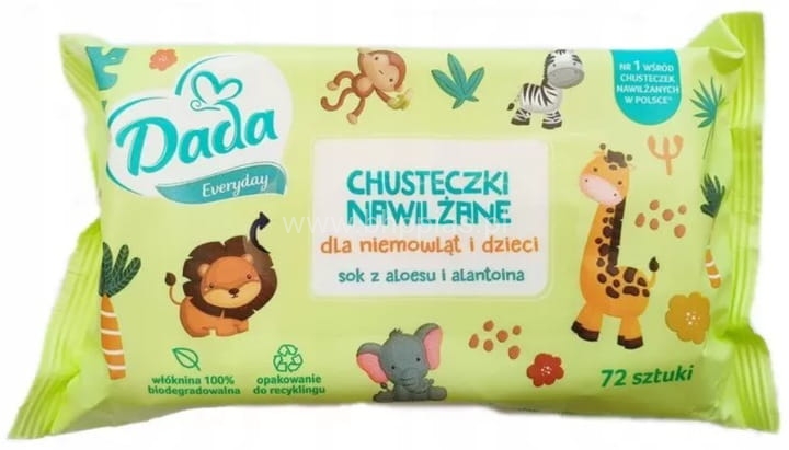 chusteczki nawilżane dada aloes