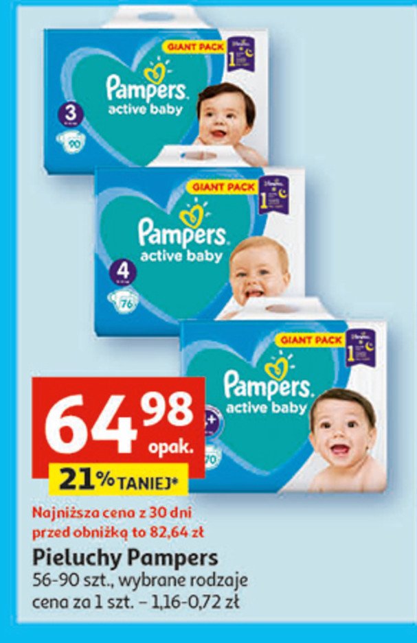 pampers activ baby-dry 4+ promocja