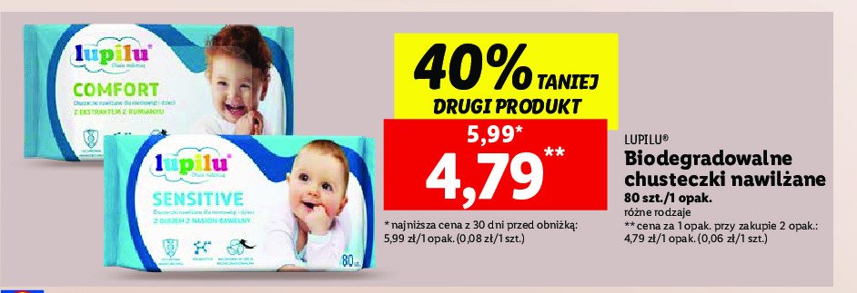 lidl chusteczki pampers sensitiwe