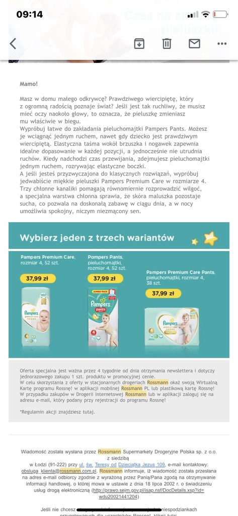 pampers rossmann rossne