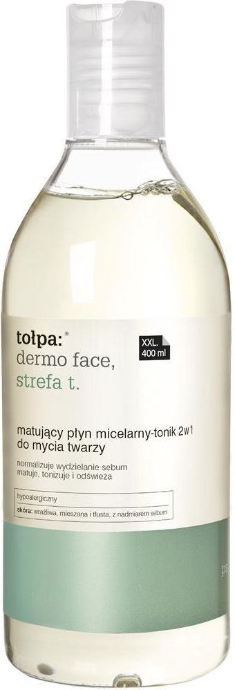 matujący płyn micelarny tonik 2w1 do mycia twarzy 400ml