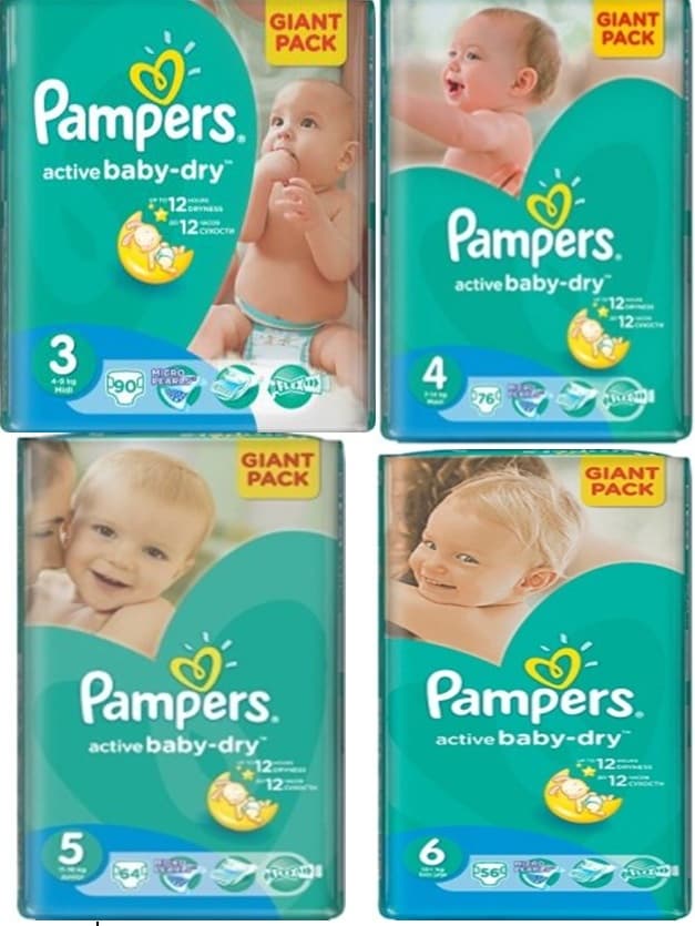 pieluchy pampers activ baby premium