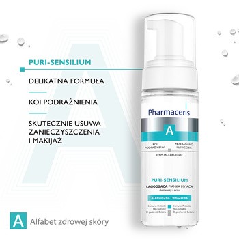 pharmaceris a puri sensilium łagodząca pianka myjąca do twarzy