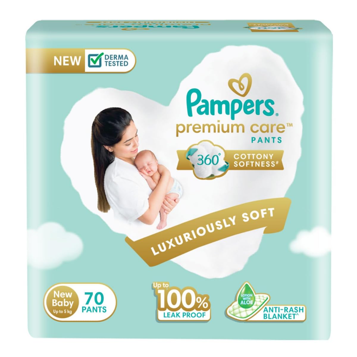 pampers premium care blekitne a zlote