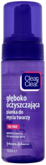 głęboko oczyszczająca pianka do mycia twarzy clean&clear