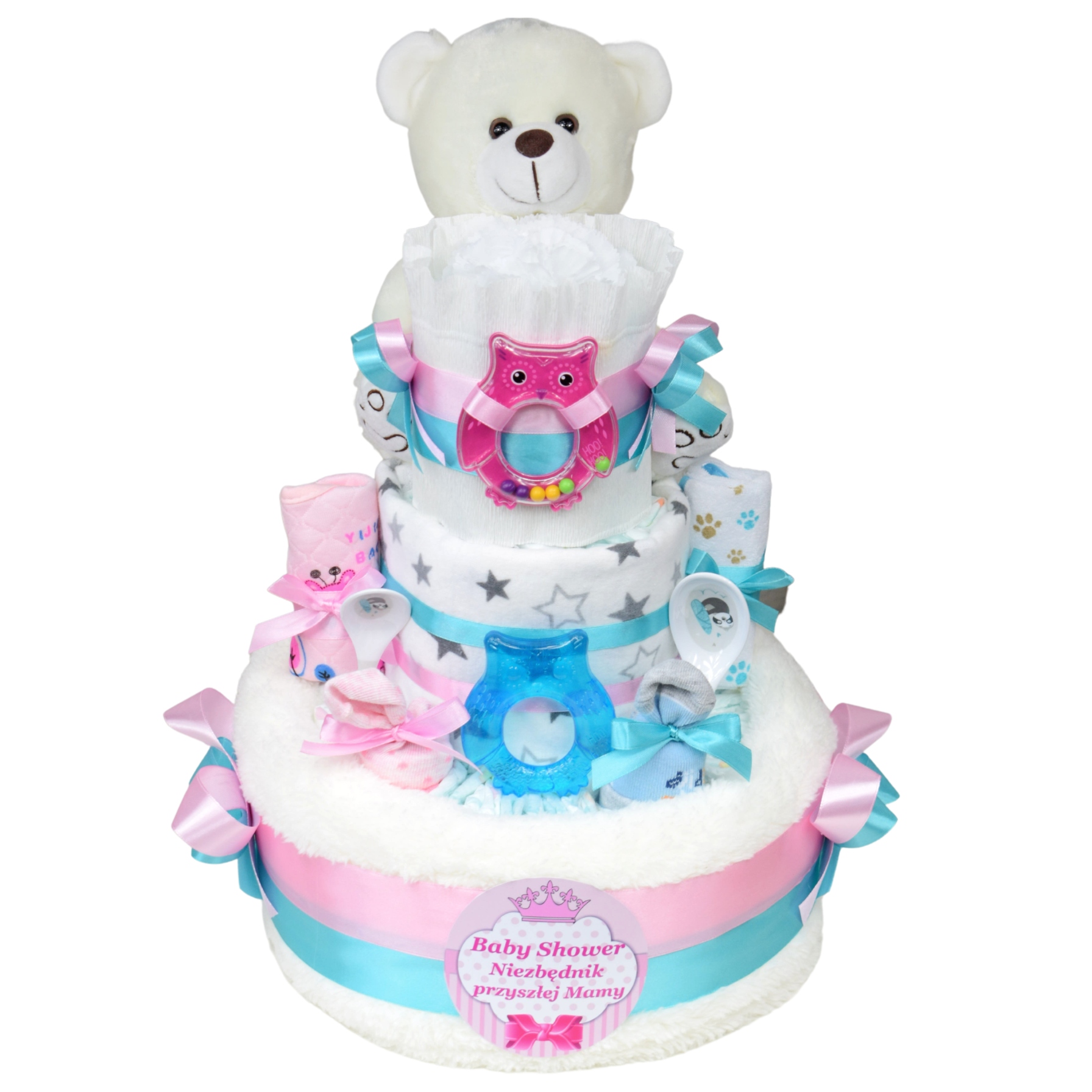 tort baby shower pieluchy