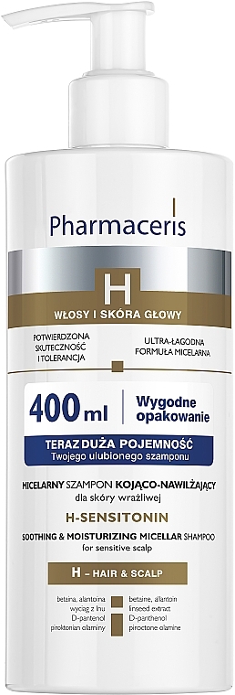 pharmaceris h sensitonin micelarny szampon kojąco-nawilżający