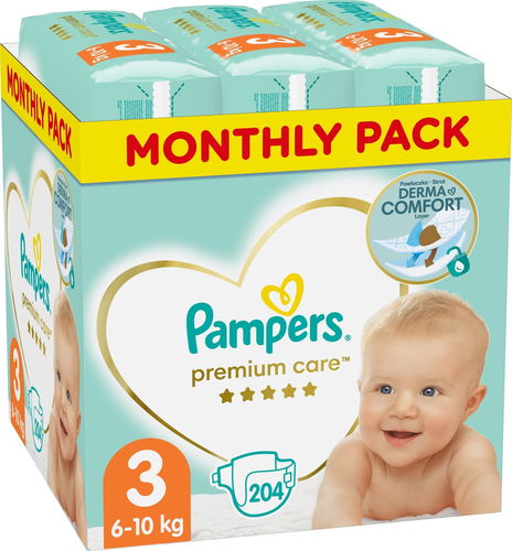 pampers size 3 204 pack