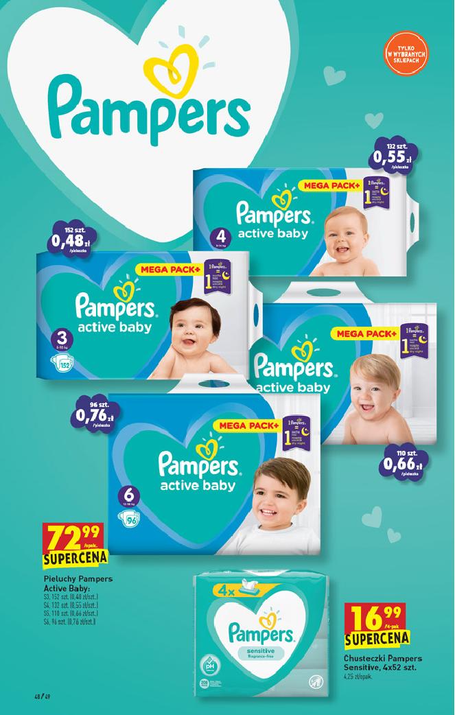 pieluszki pampers z chusteczkami