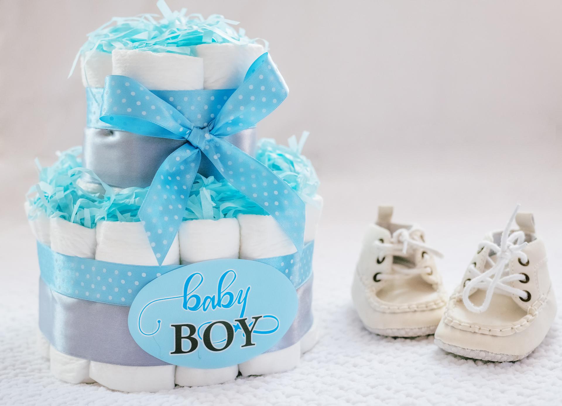 jak z pieluchy tetrowej zrobić ozdobę na baby shower