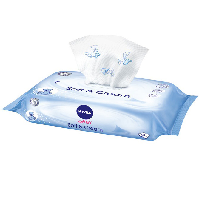 nivea baby chusteczki nawilżane soft & crem