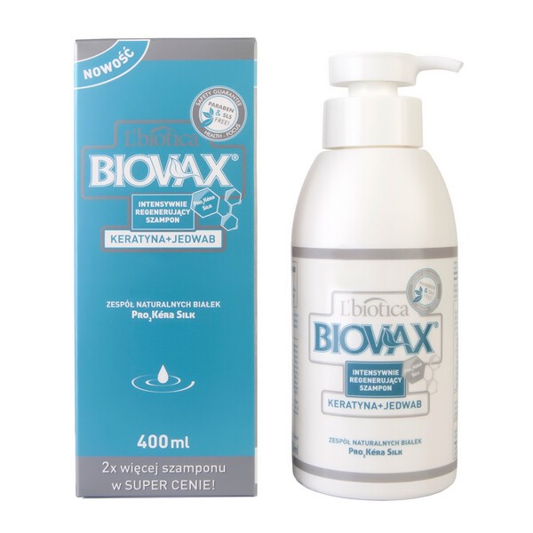 biovax szampon xxl keratyna jedwab 400 ml