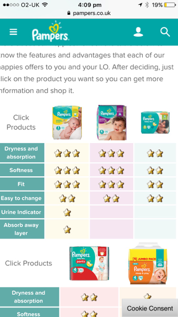 pampers premium care 1 vs new baby dry