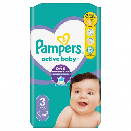 pampers active baby 3 66 szt