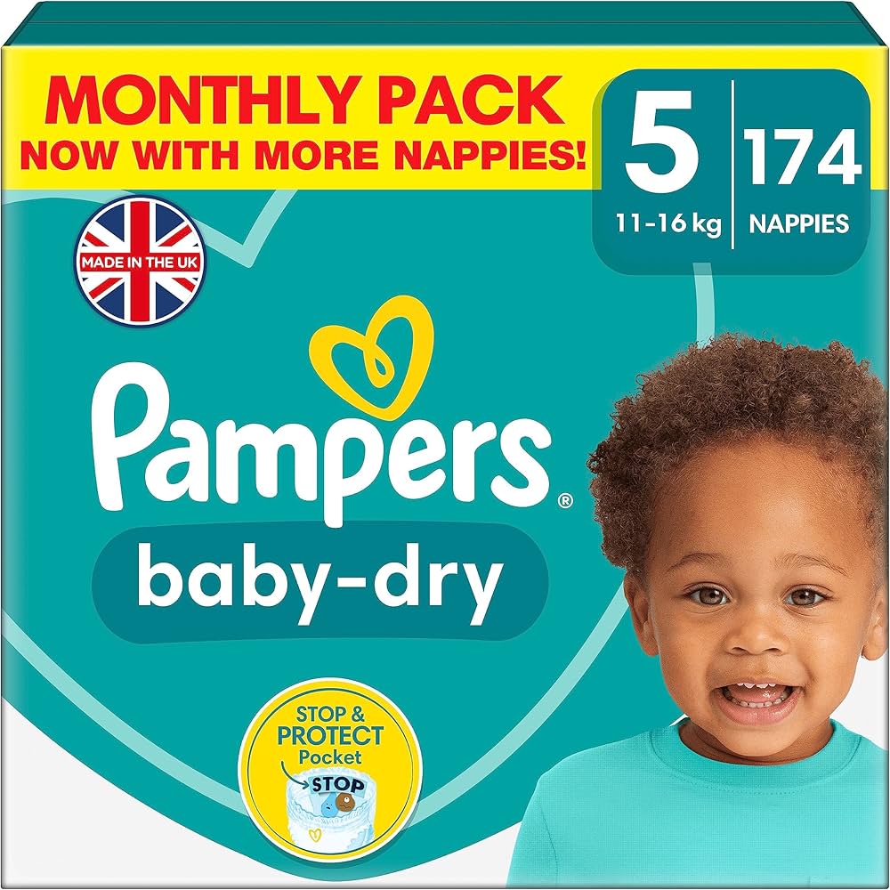 monthly saving pack pampers size 5