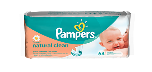 pampers chusteczki natural clean 12x64 szt