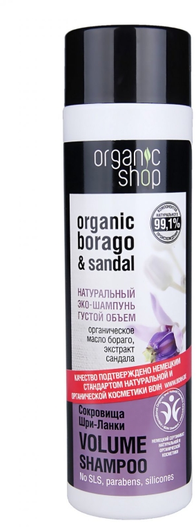 organic shop szampon do włosów zwiększający objętość skarb sri lank