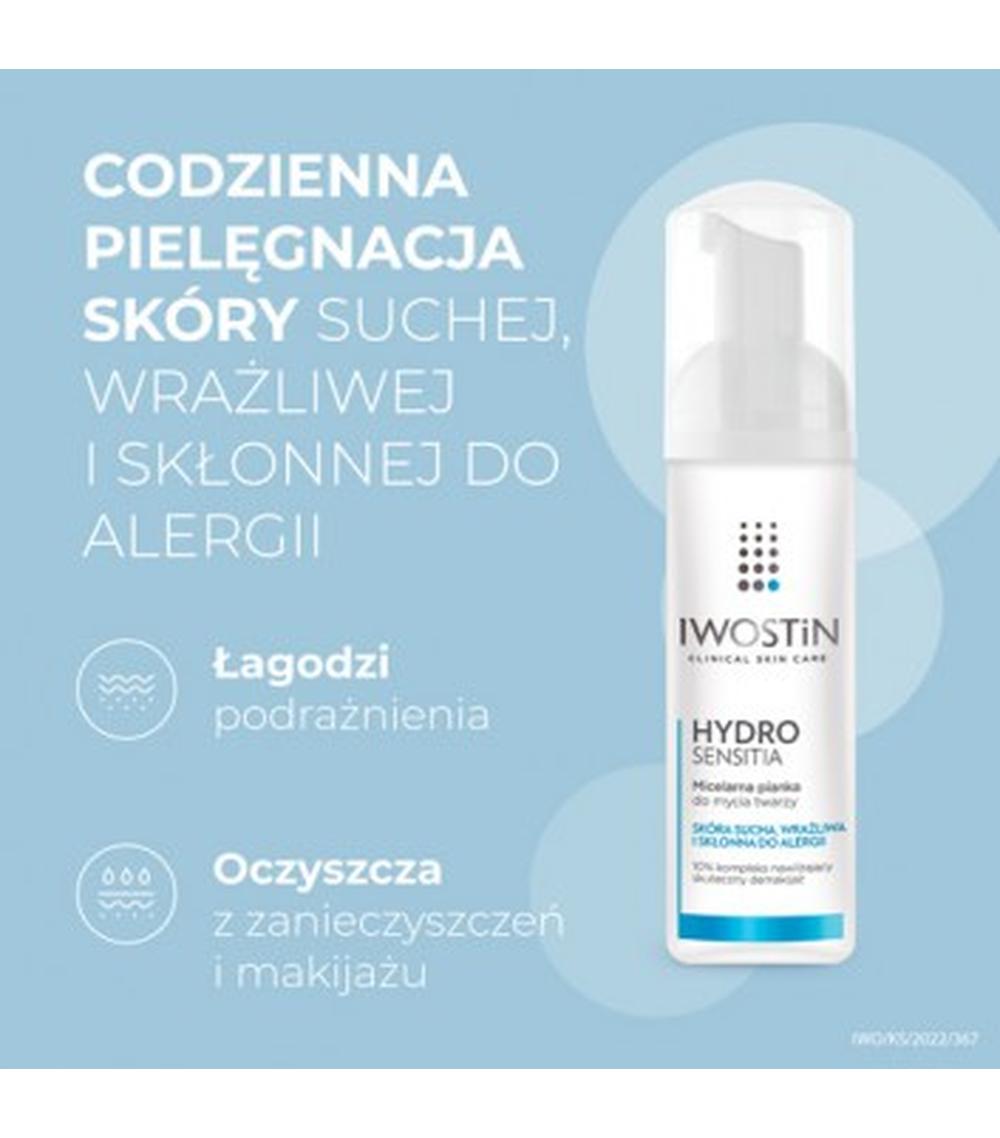 iwostin hydro sensitia micelarna pianka do mycia twarzy i demakijażu