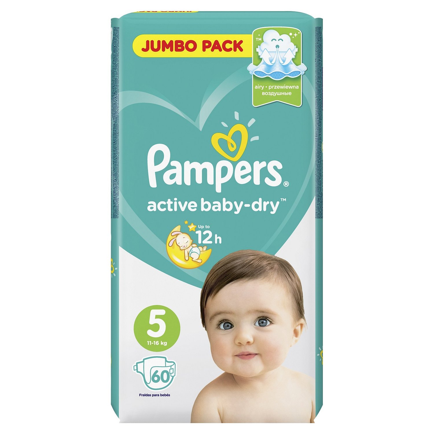 activ baby dry pampers 5+