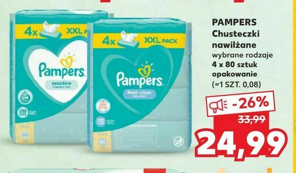 promocja na chusteczki pampers