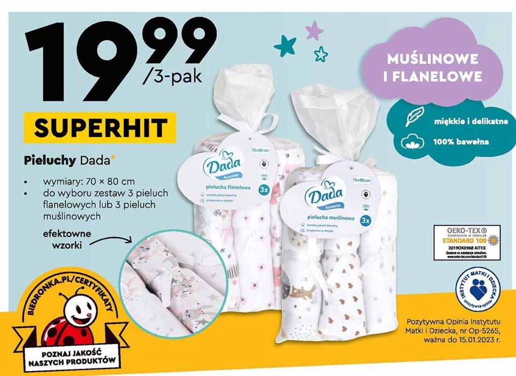 pieluchy flanelowe rossmann