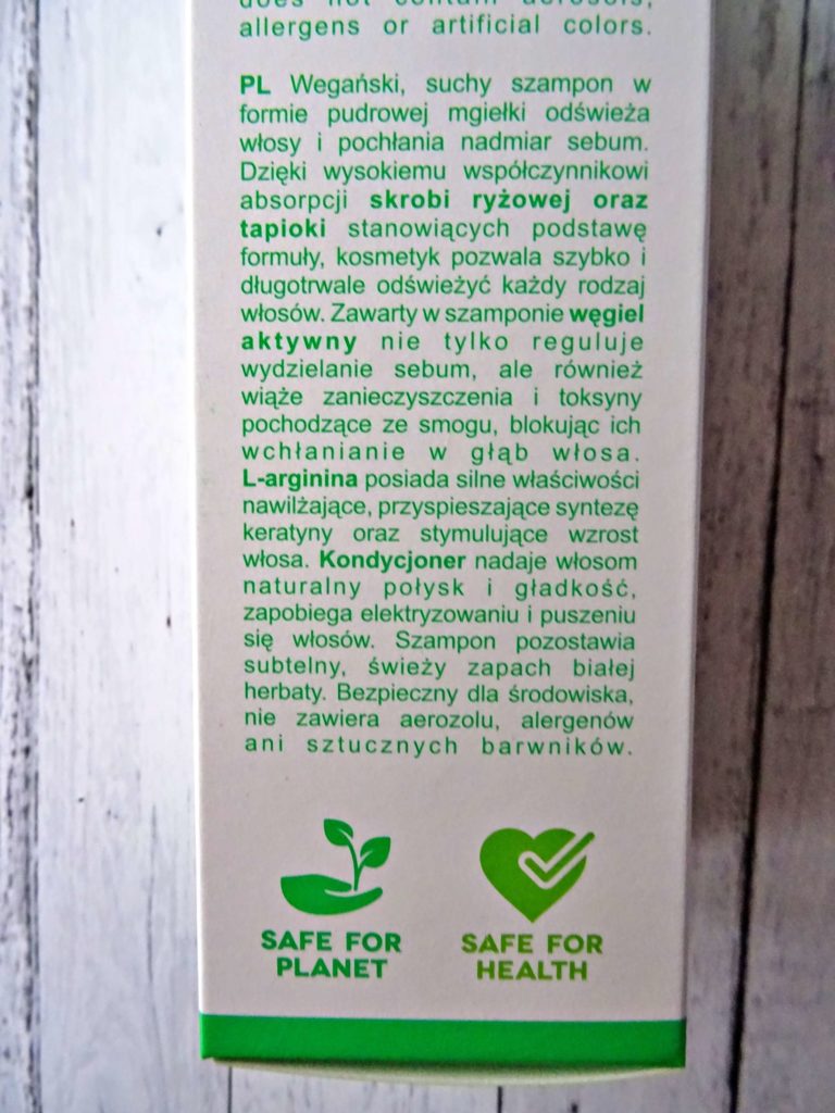 ecocera suchy szampon skład