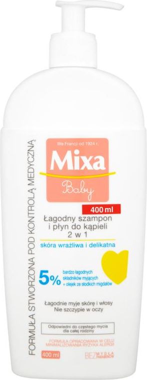 mixa baby szampon i płyn do kąpieli 2w1