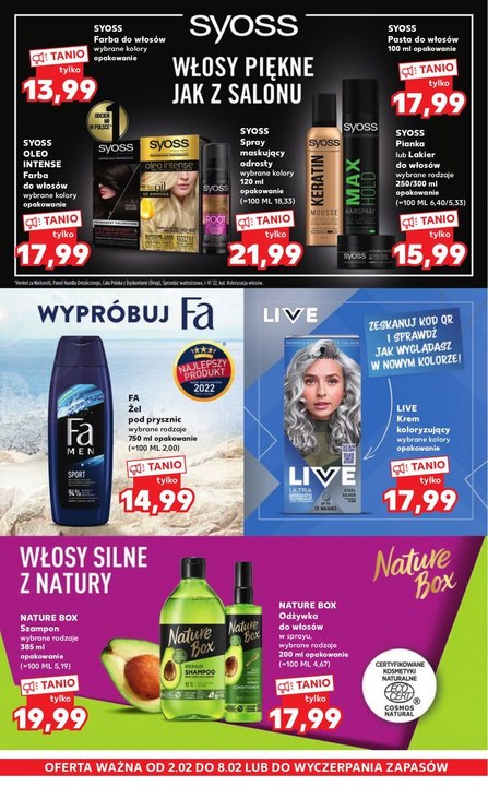 kaufland lakier do włosów