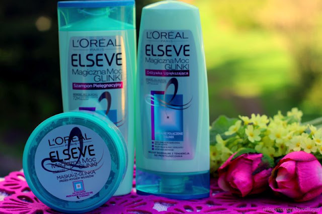 loreal moc zielonej glinkiu maska i szampon