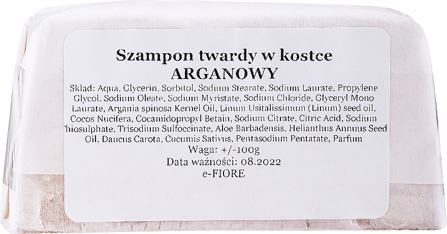 e-fiore szampon twardy w kostce arganowy opinie