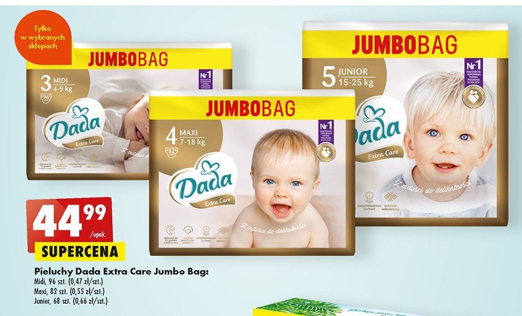 biedronka pieluchy dada junior promocje