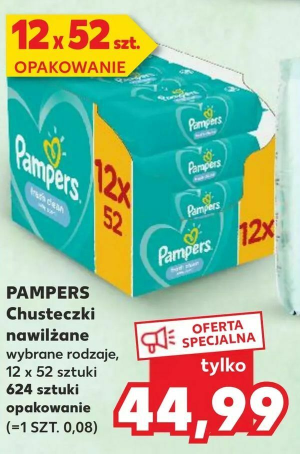 chusteczki pampers kaufland