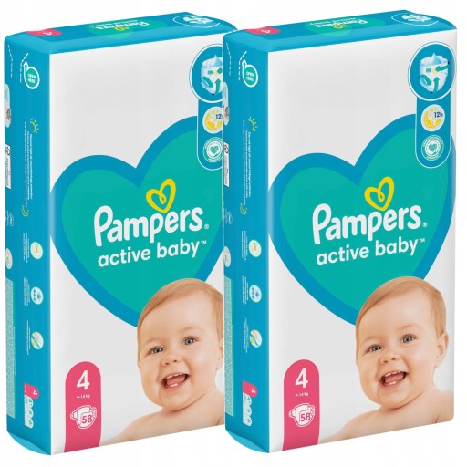 pampers active baby pieluchy jednorazowe rozmiar 4 maxi 58 szt