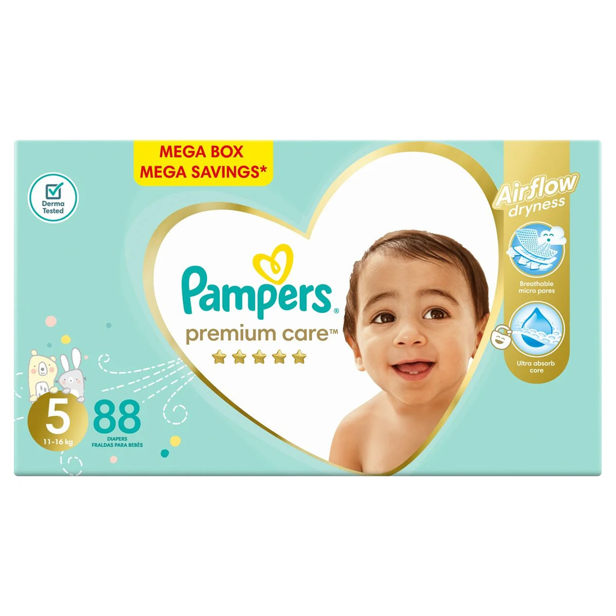 pampers premium care 3 mega box