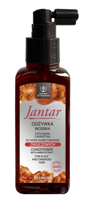 jantar medica odżywka-wcierka do włosów zniszczonych z wyciągiem z bursztynu