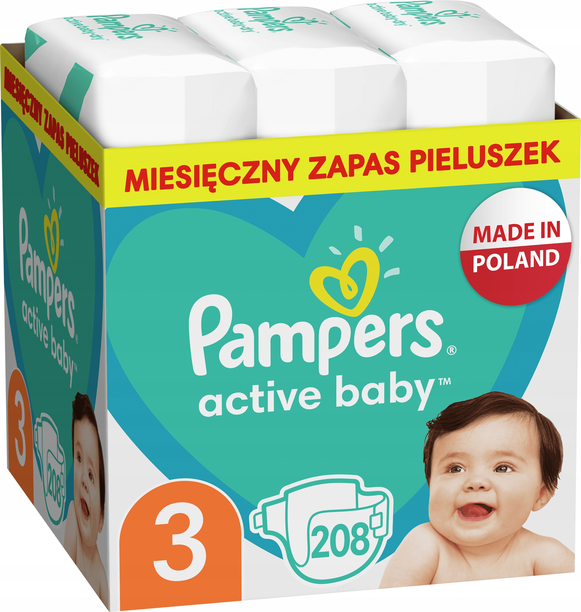 pampers 208 szt