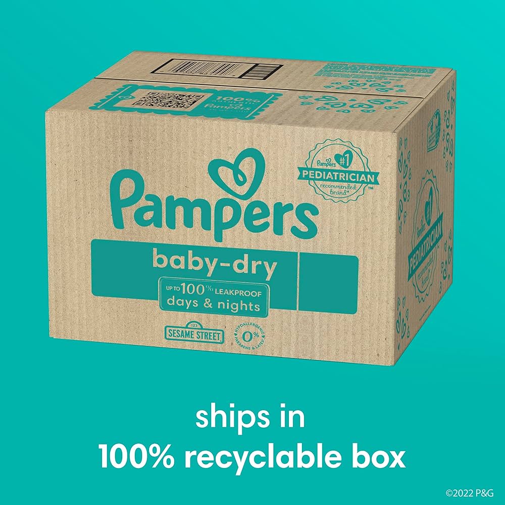 pampers box baby dry