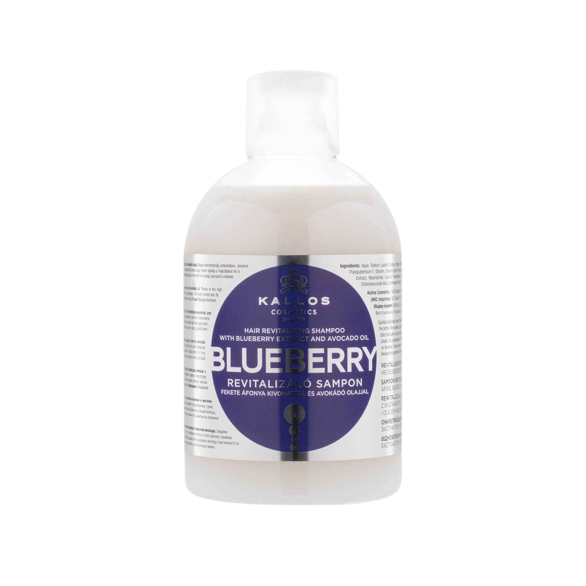 kallos szampon do włosów blueberry 1000 ml