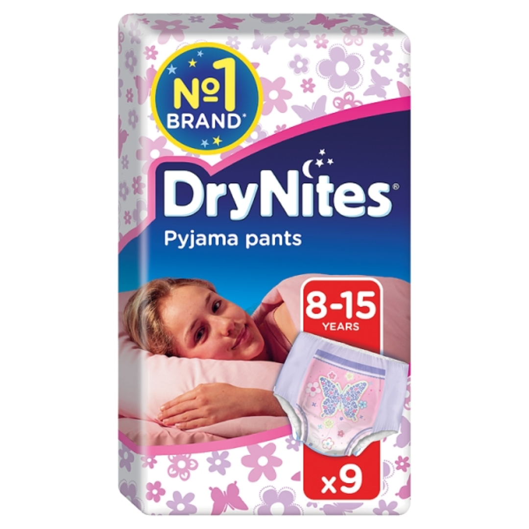 huggies drynites pyjama pants x9 girl 8 15 years