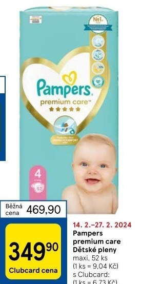 pampers premium care 4 cena tesco