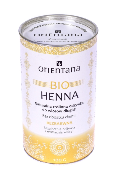 orientana bio henna naturalna roślinna odżywka do włosów długich bezbarwna