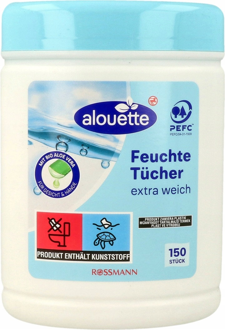 alouette chusteczki nawilżane aloe vera 30 szt