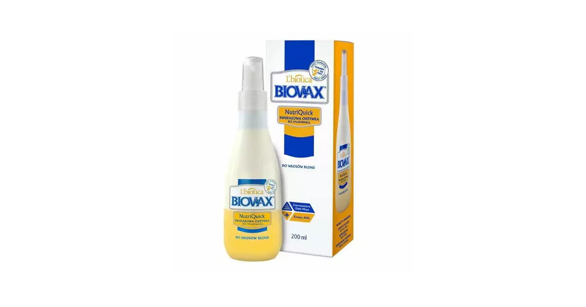 biovax dwufazowa odżywka do włosów blond