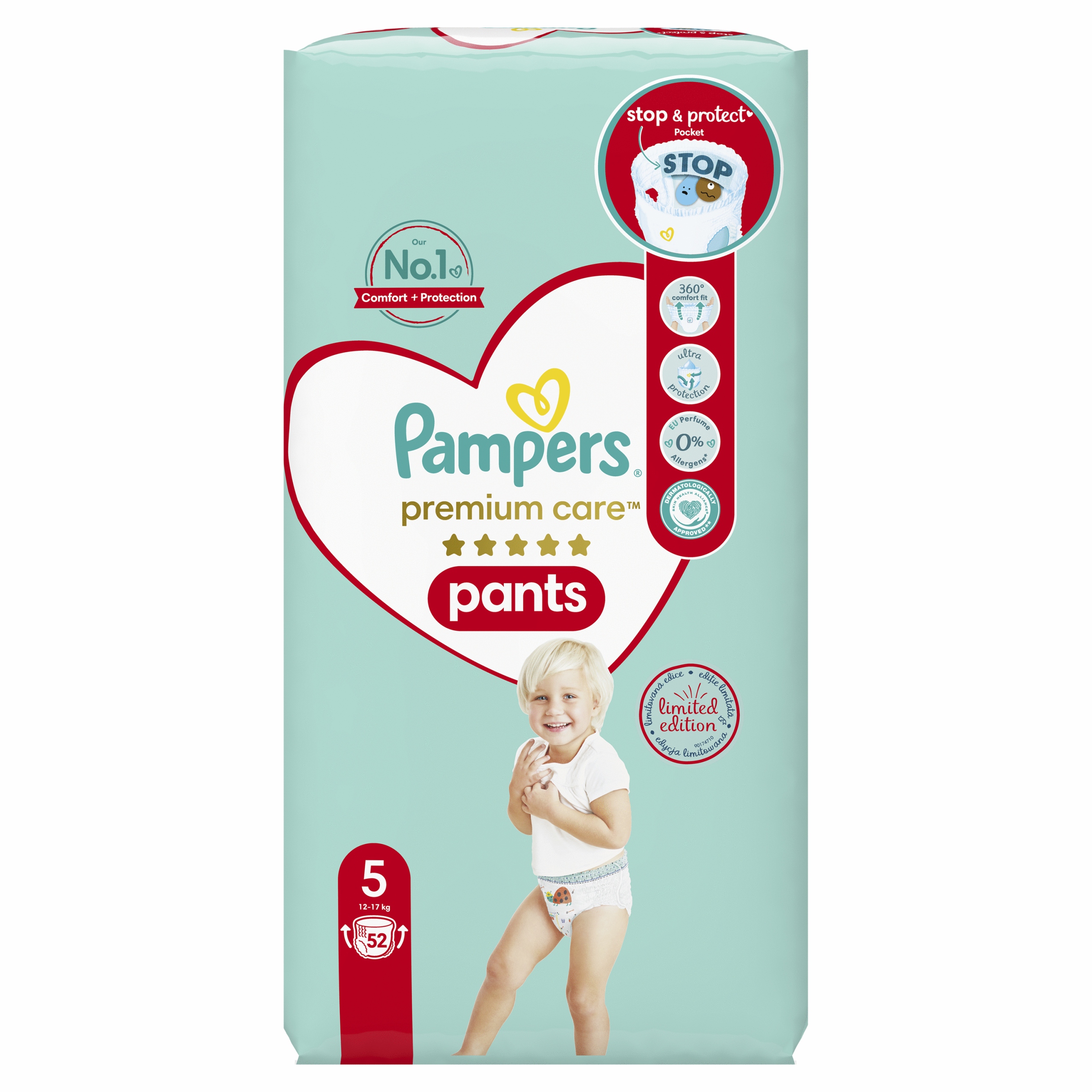 pieluchomajtki pampers 52szt